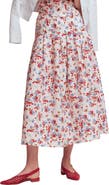 Boden Valentina Linen Midi Skirt