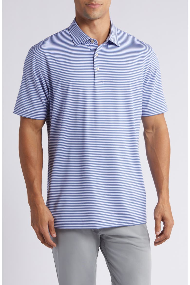 Prevost Stripe Performance Golf Polo, Main, color, ASTRAL BLUE