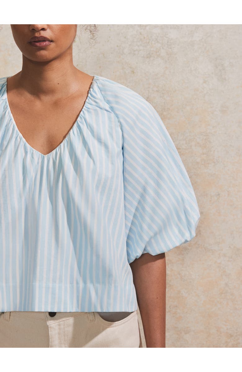 Ro&Zo Puff Sleeve V-Neck Top, Alternate, color, 