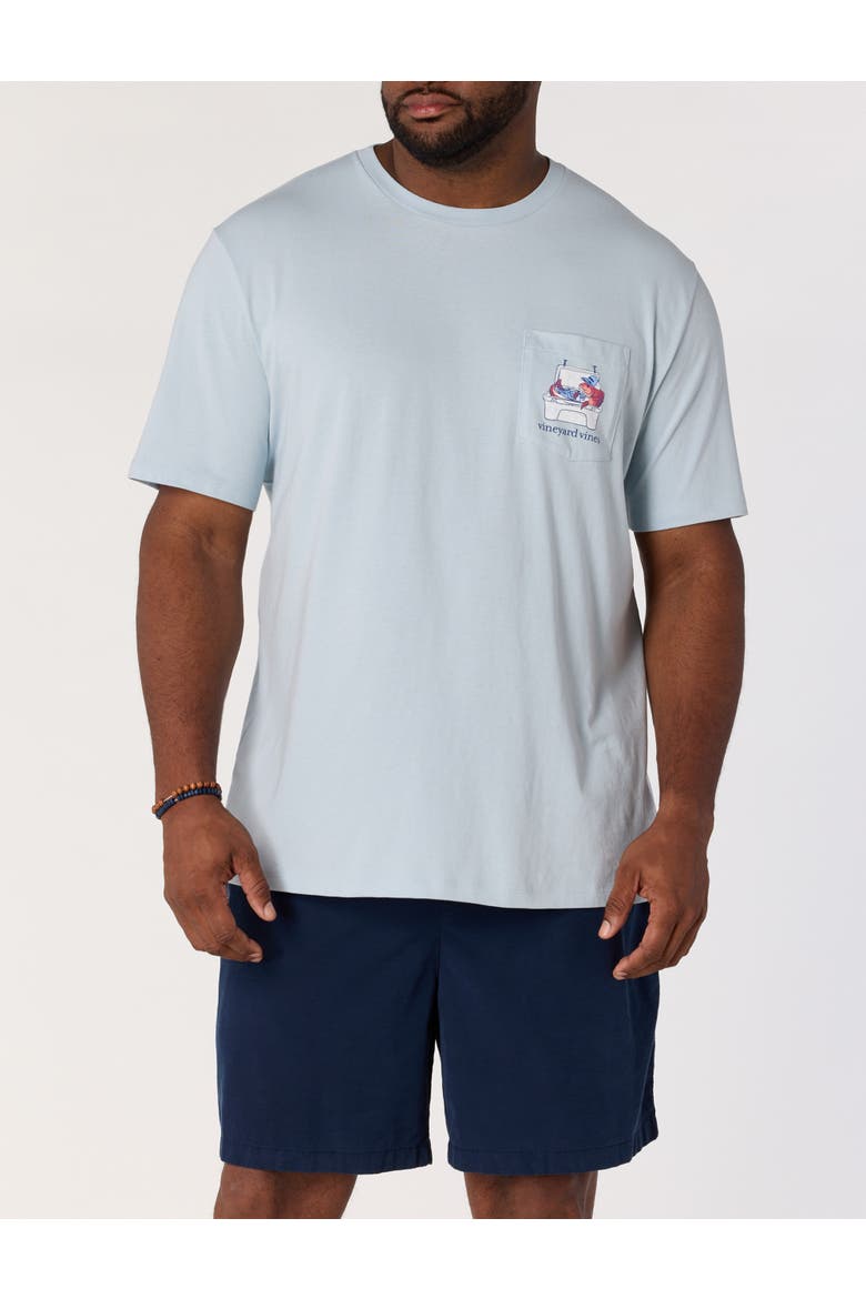 Big & Tall Redfish Cooler Pocket T-Shirt, Alternate, color, DEL MAR BLUE