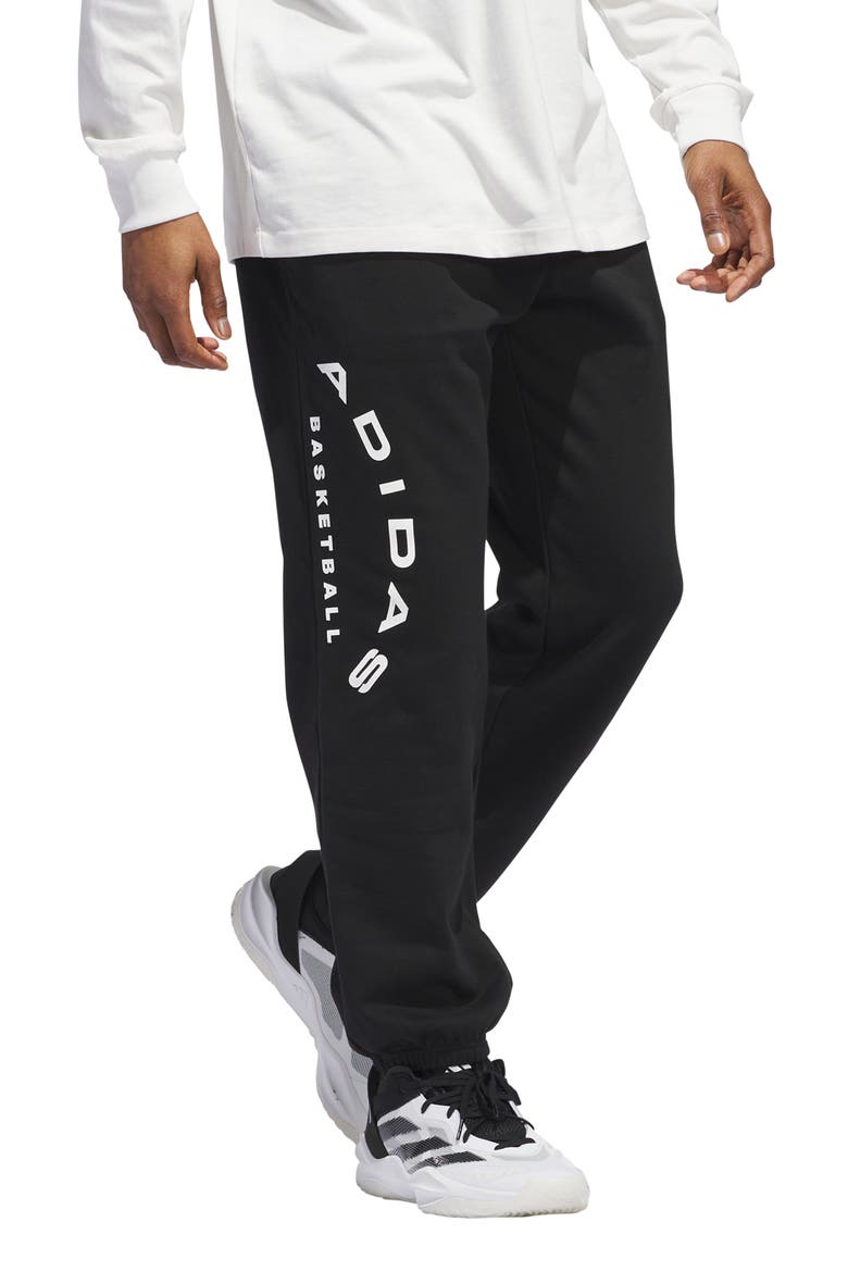 Select Fleece Basketball Pants, Alternate, color, BLACK/ CLOUD WHITE