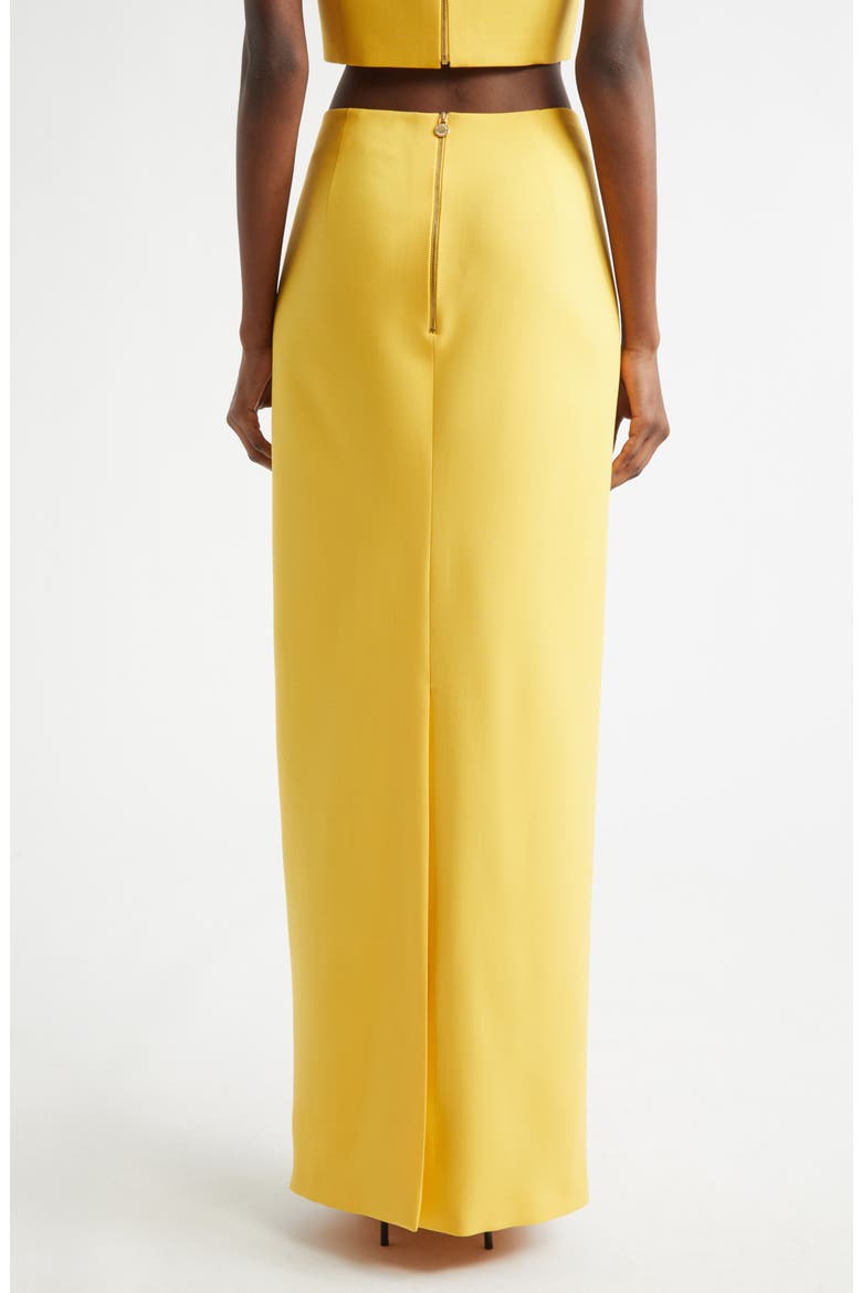 Stretch Virgin Wool Column Skirt, Alternate, color, DAFFODIL