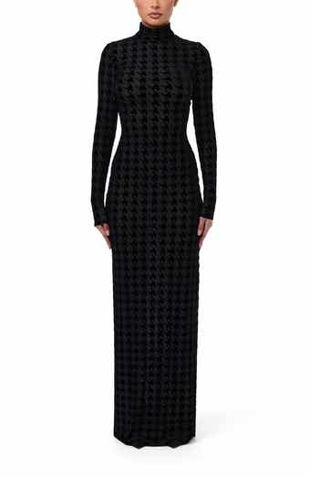 Naked Wardrobe Burnout Long Sleeve Maxi Dress