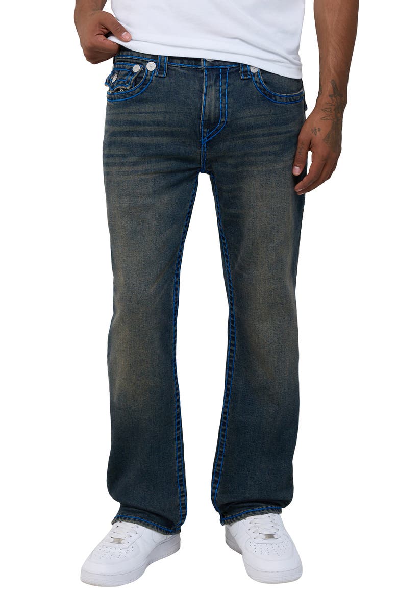 Ricky Super T Flap Straight Jeans, Main, color, GREENLAND DARK WASH