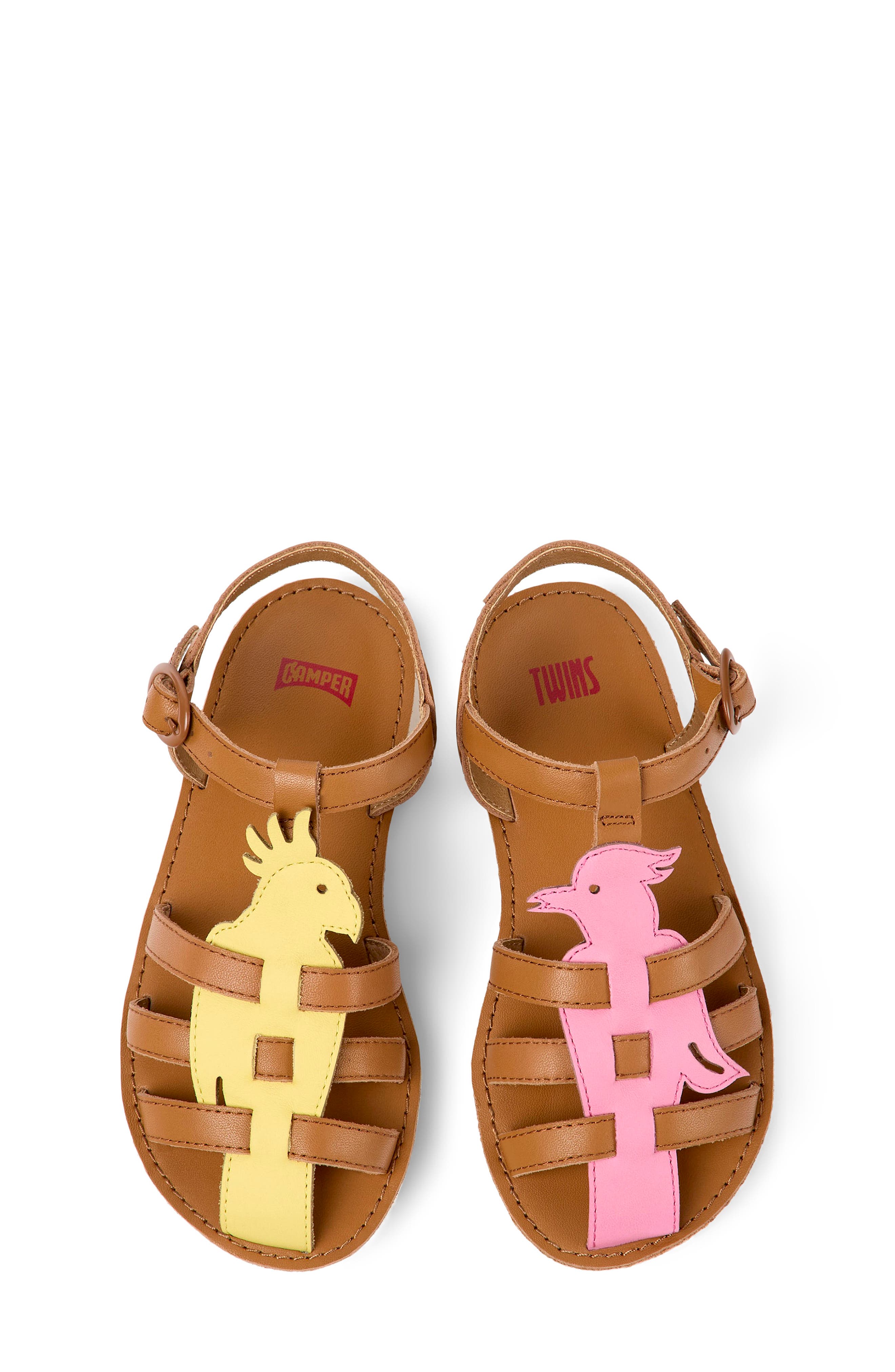 Kids' Twins Sandals, Alternate, color, BROWN