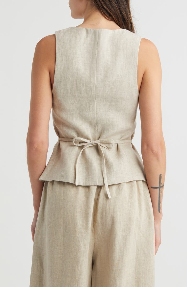 Faithfull the Brand Stanze Linen Vest, Alternate, color, Natural