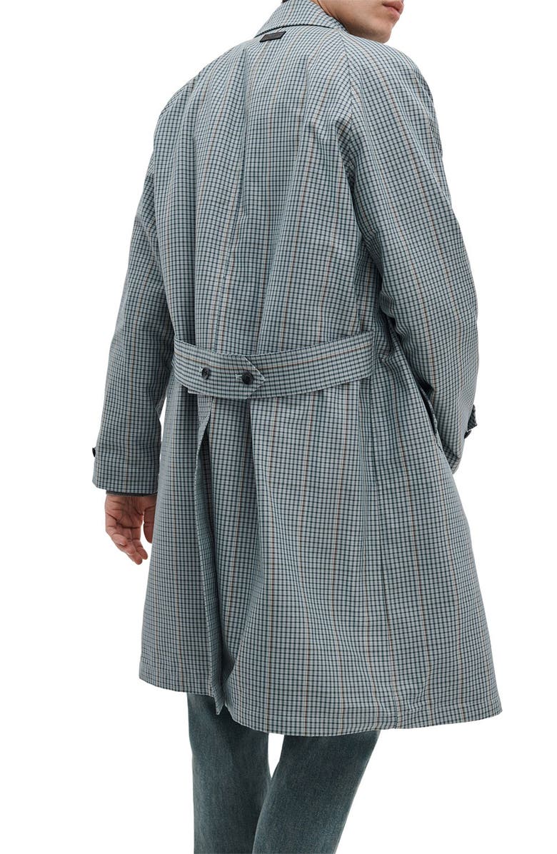 rag & bone Devin Water Resistant Check Trench Coat, Alternate, color, Patak