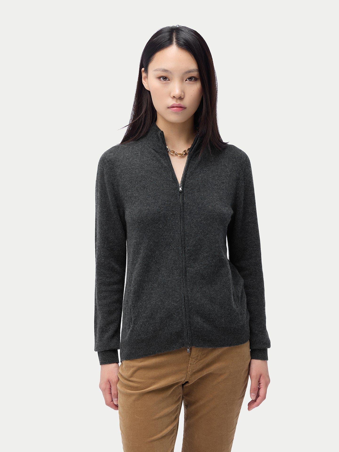 Essential Cashmere Full-Zip Cardigan - image 2