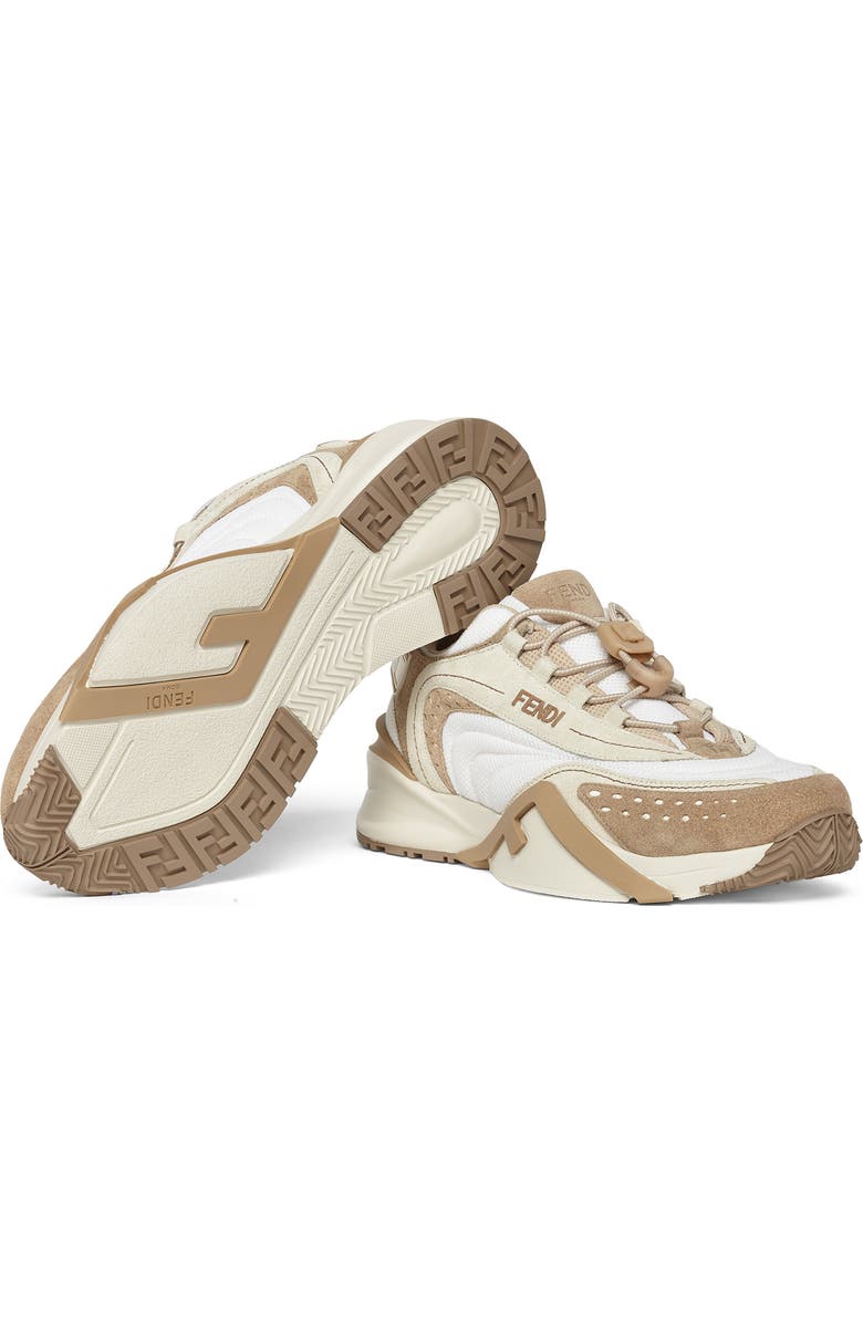 Fendi Flow Sneaker, Alternate, color, F1r93 White/ Biscuit