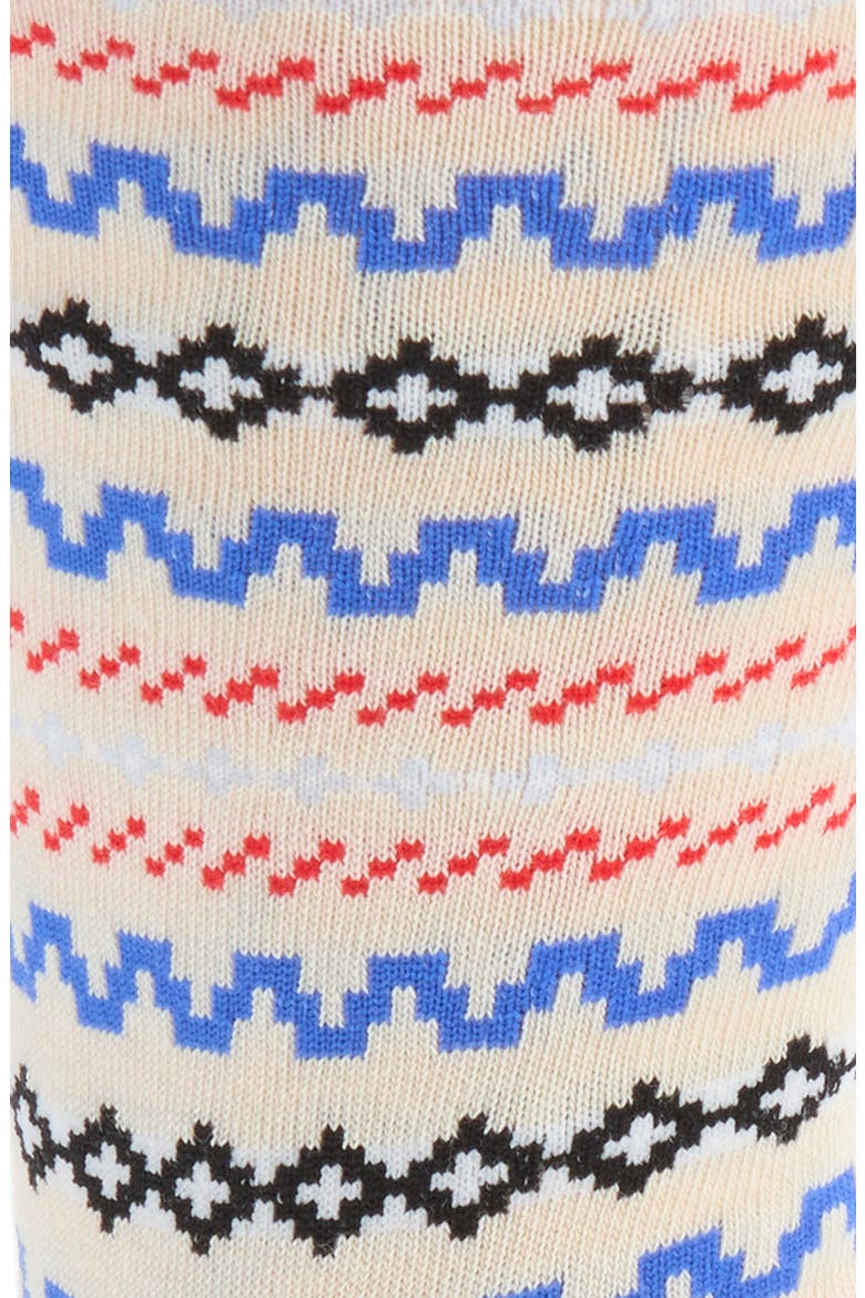 Fair Isle Crew Socks, Alternate, color, IVORY