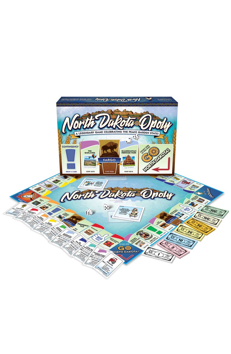 Late for the Sky North Dakotaopoly Monopoly Board Game, Alternate, color, Multicolored
