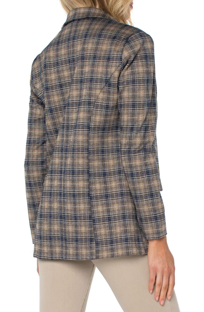 Liverpool Los Angeles Plaid Boyfriend Blazer, Alternate, color,