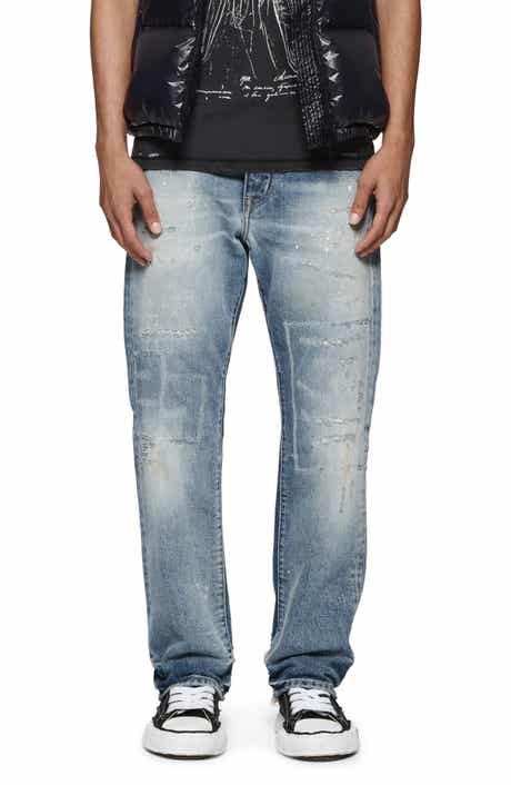 PURPLE BRAND Distressed Straight Leg Jeans
