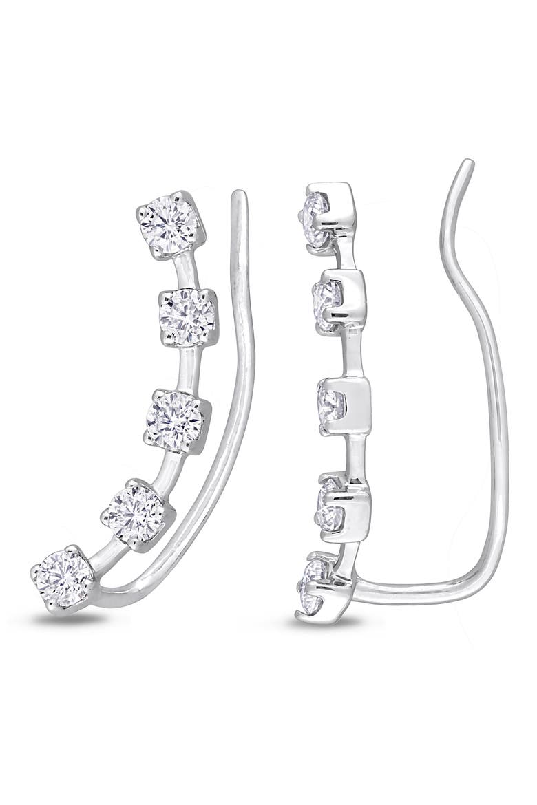 Lab Created Moissanite Ear Crawlers, Main, color, WHITE