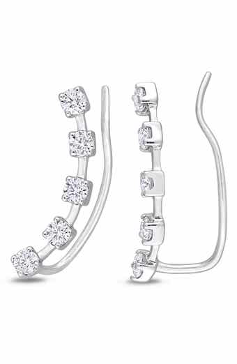 DELMAR Lab Created Moissanite Ear Crawlers