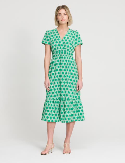 Deena Wrap Fit Midi Dress