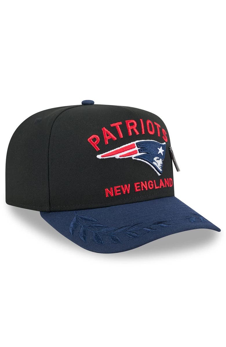 New Era Men's New Era Black/Navy New England Patriots 2025 NFL Draft On Stage A-Frame 59FIFTY Fitted Hat, Alternate, color, Black