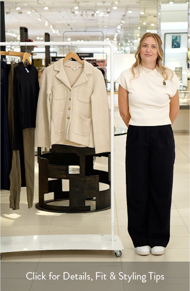 London Merino Wool Blend Sweater Jacket, sales video thumbnail