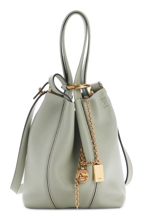 Small Spin Leather Crossbody Tote