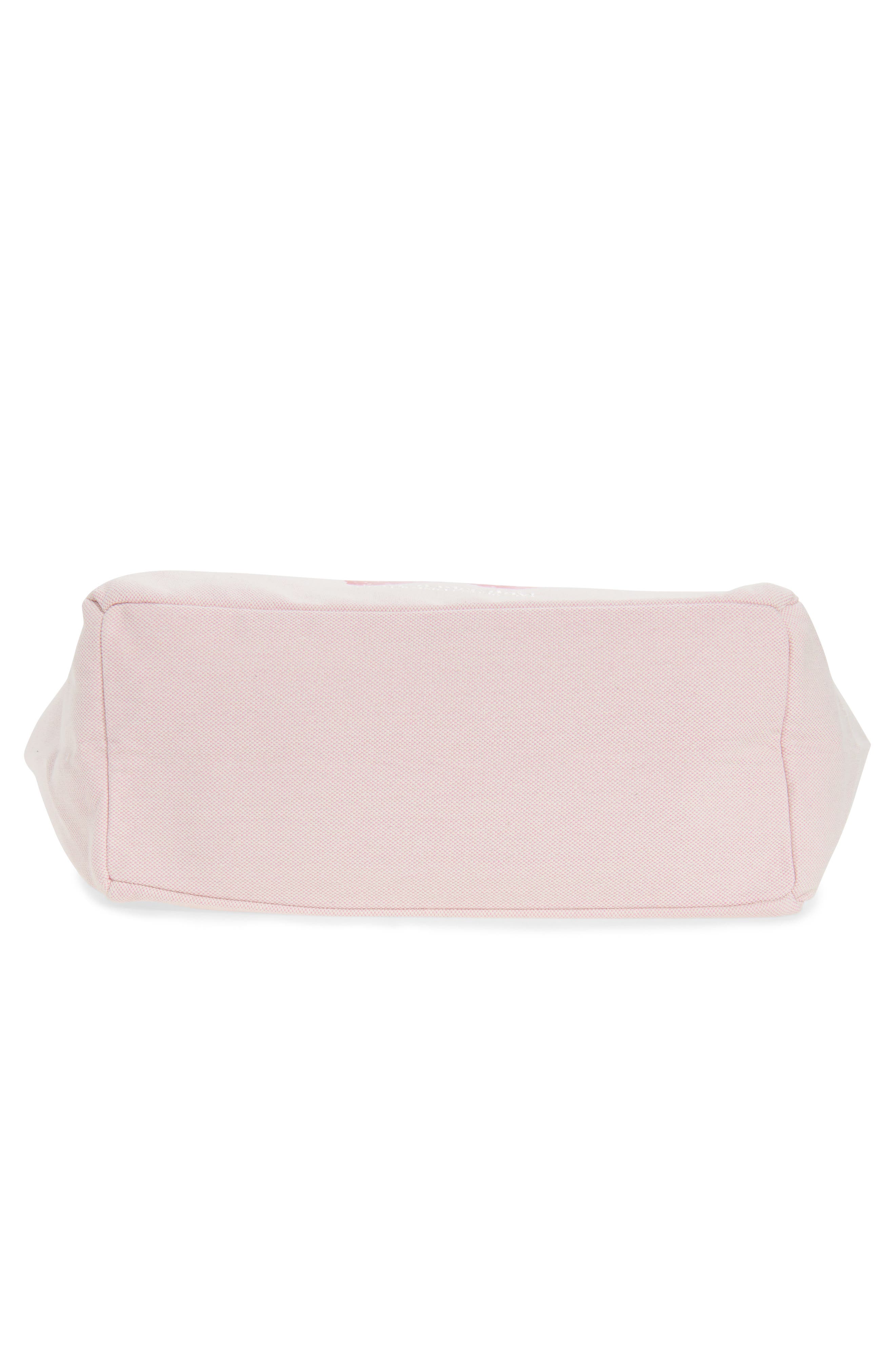 Ganni Medium Trapeze Canvas Shopper Bag, Alternate, color, Egret