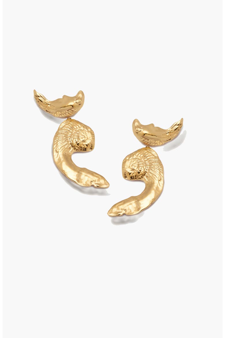 Vechi Shell Earrings in Gold, Main, color, Gold