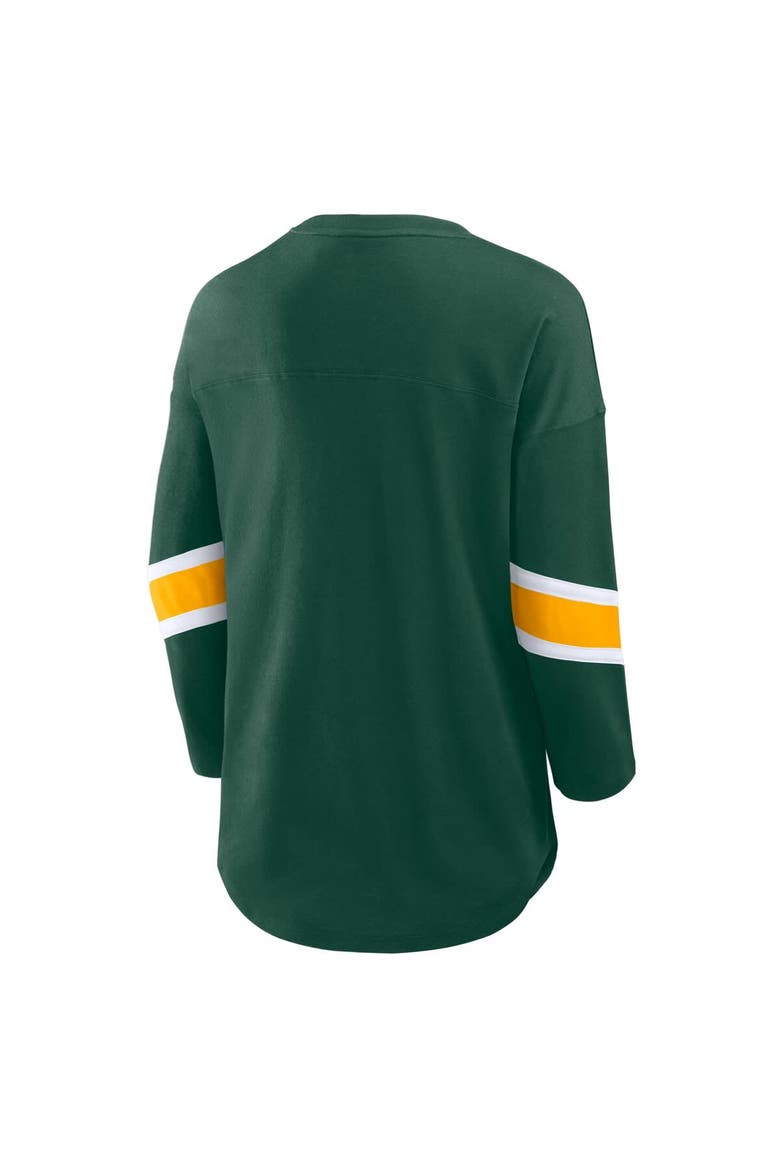 Women's Fanatics  Green Green Bay Packers Redzone 3/4-Sleeve T-Shirt, Alternate, color, Green