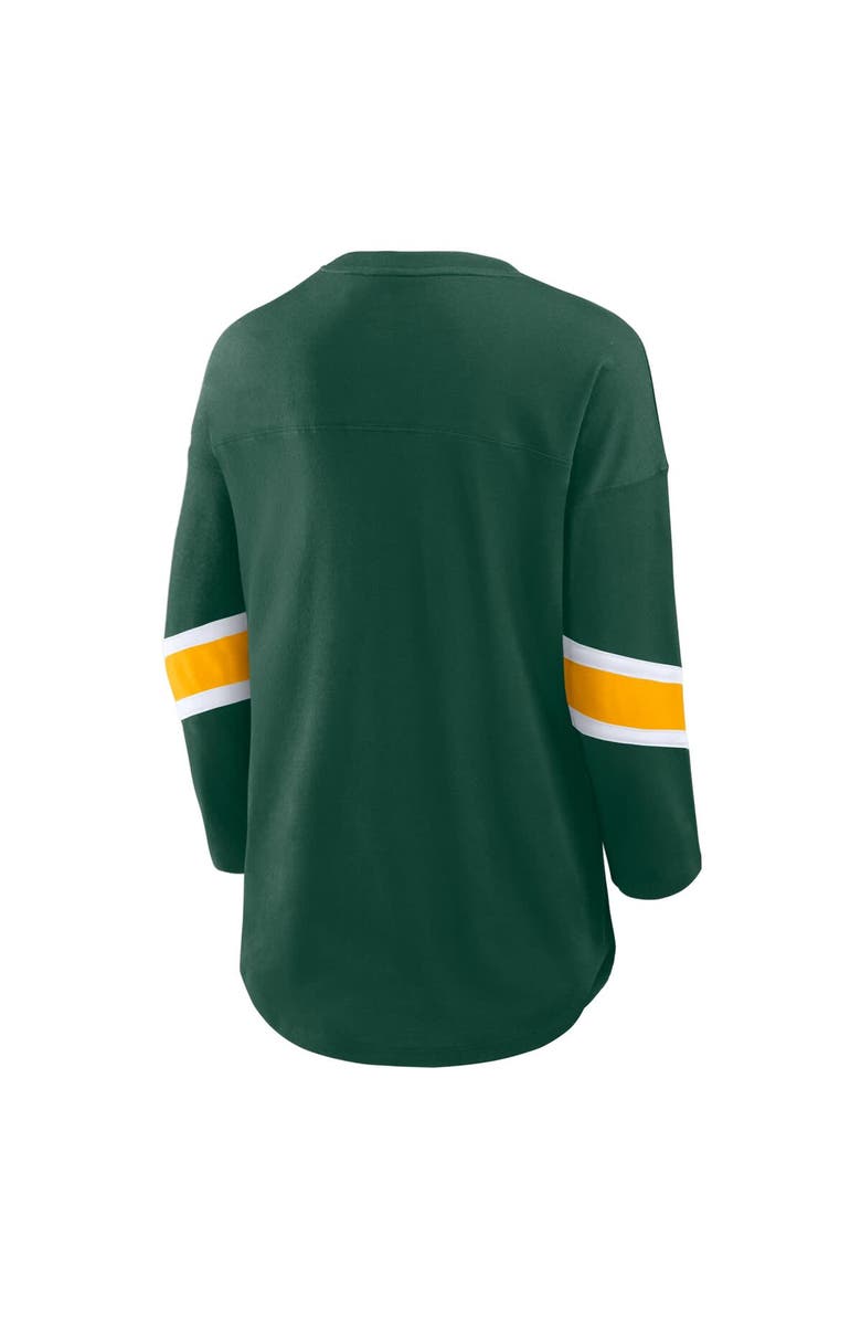 FANATICS Women's Fanatics Green Green Bay Packers Redzone 3/4-Sleeve T-Shirt, Alternate, color, Green