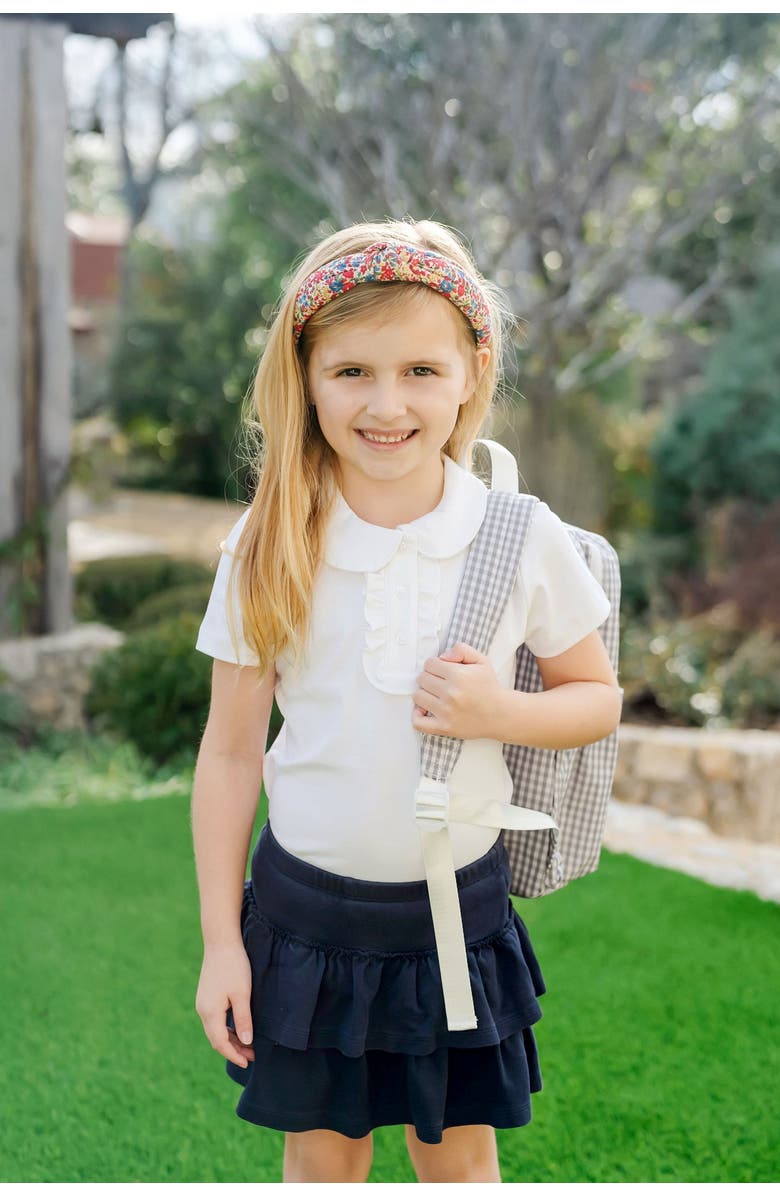 Lila and Hayes Jane Girls' Short Sleeve Polo Shirt, Alternate, color, White