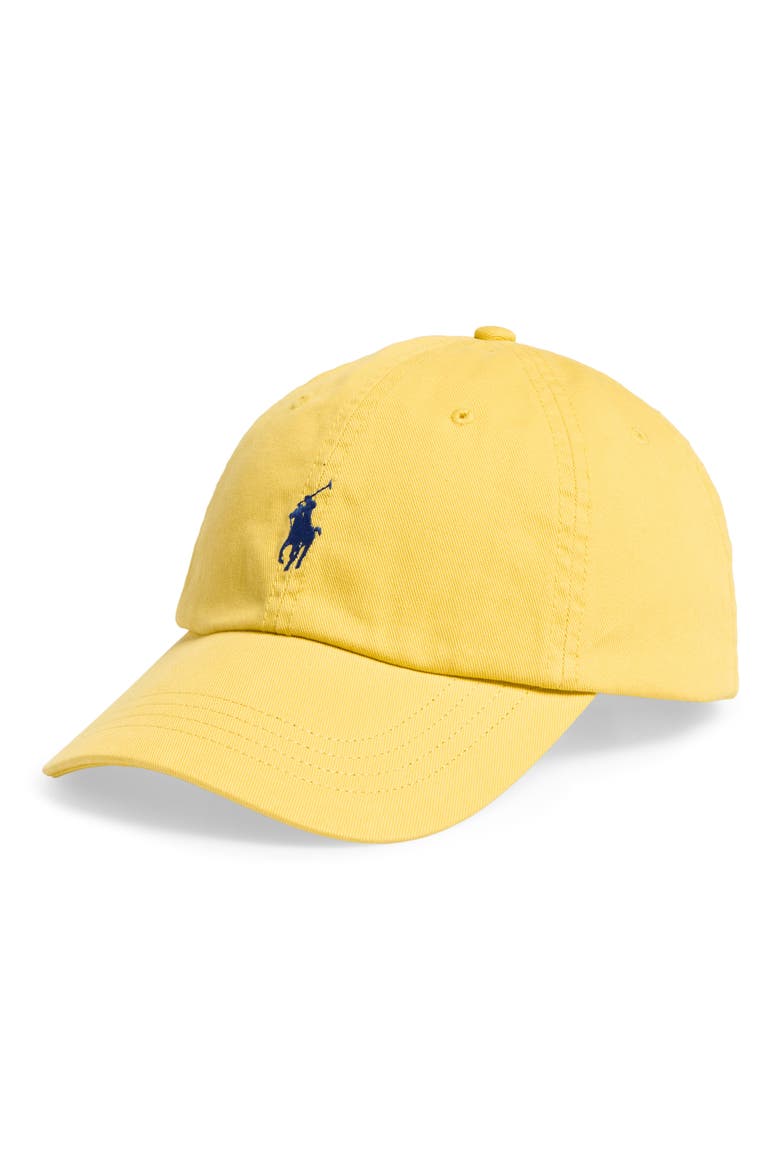The Iconic Cotton Chino Adjustable Ball Cap, Main, color, YELLOW