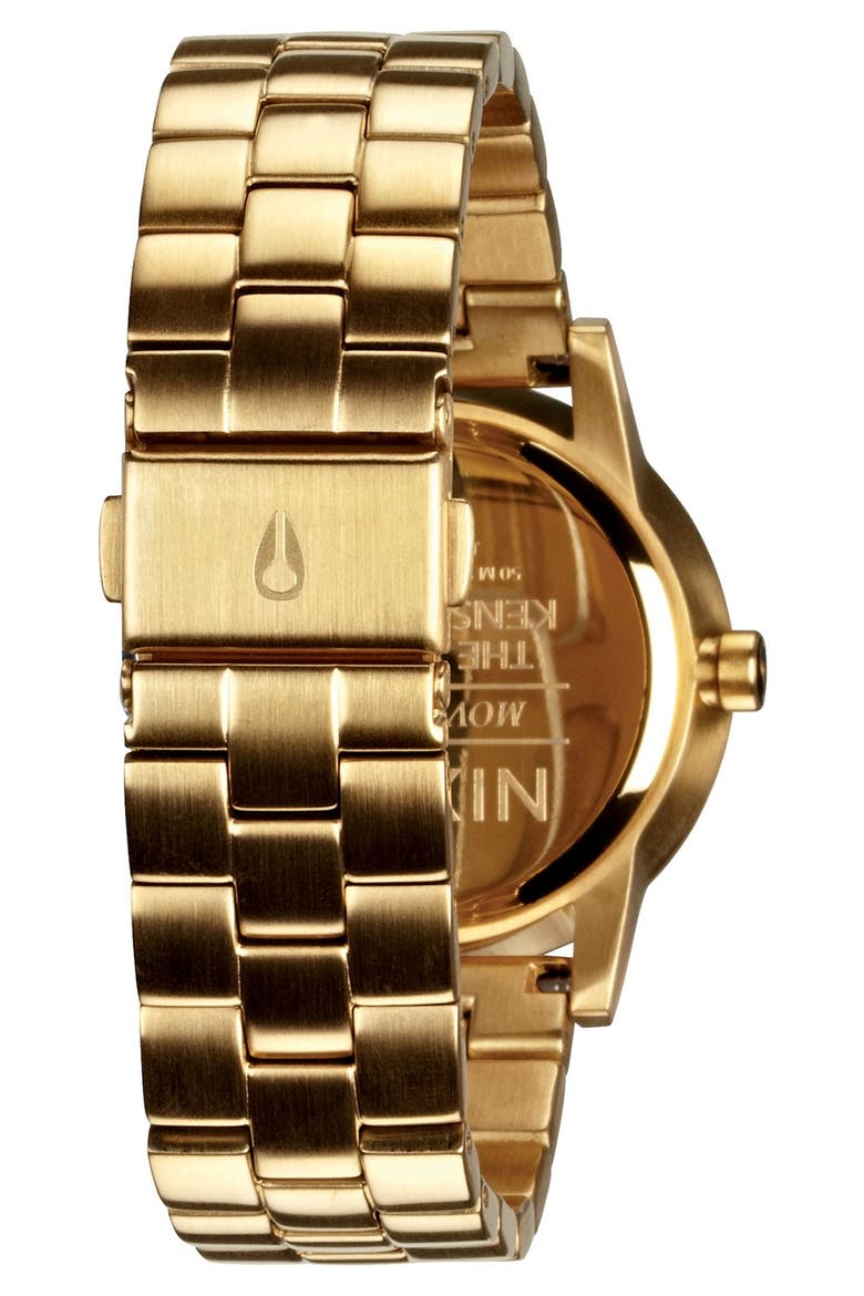 'The Kensington' Bracelet Watch, 37mm, Alternate, color, GOLD/ WHITE