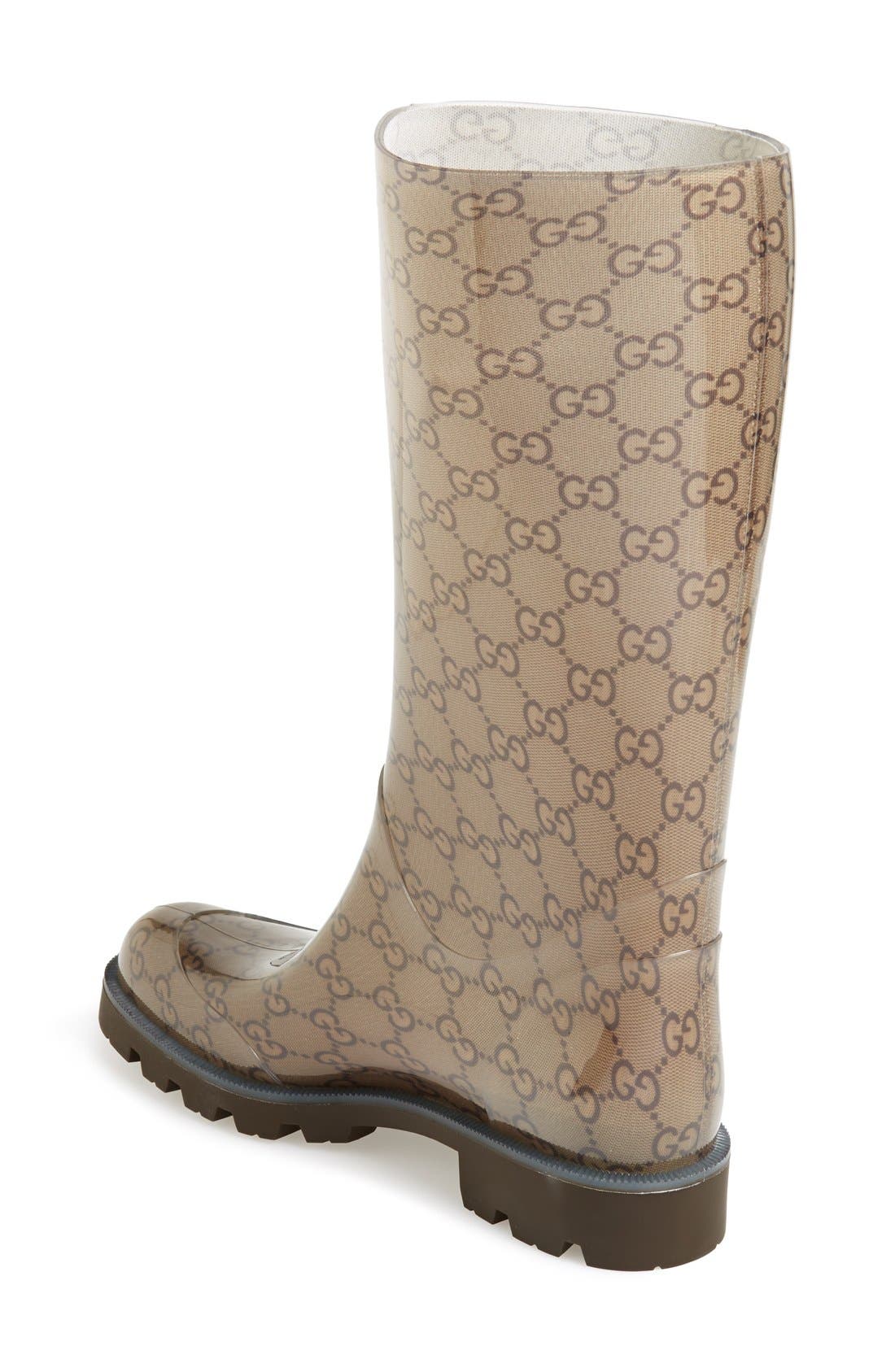 Gucci 'Edimburg GG' Rain Boot, Alternate, color, 