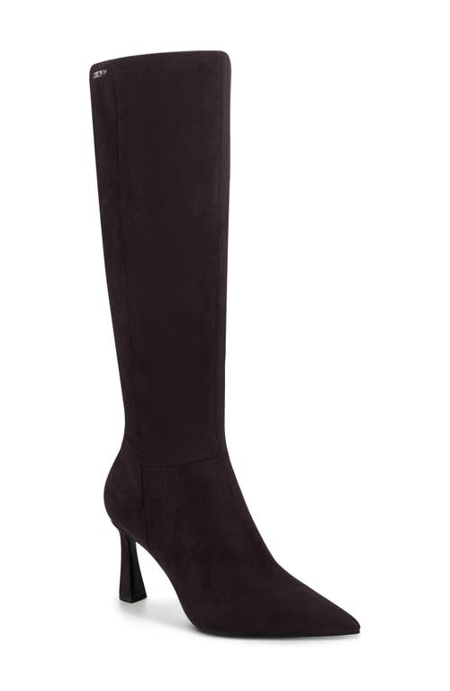 Dkny Cainon Pointed Toe Knee High Boot In Brown