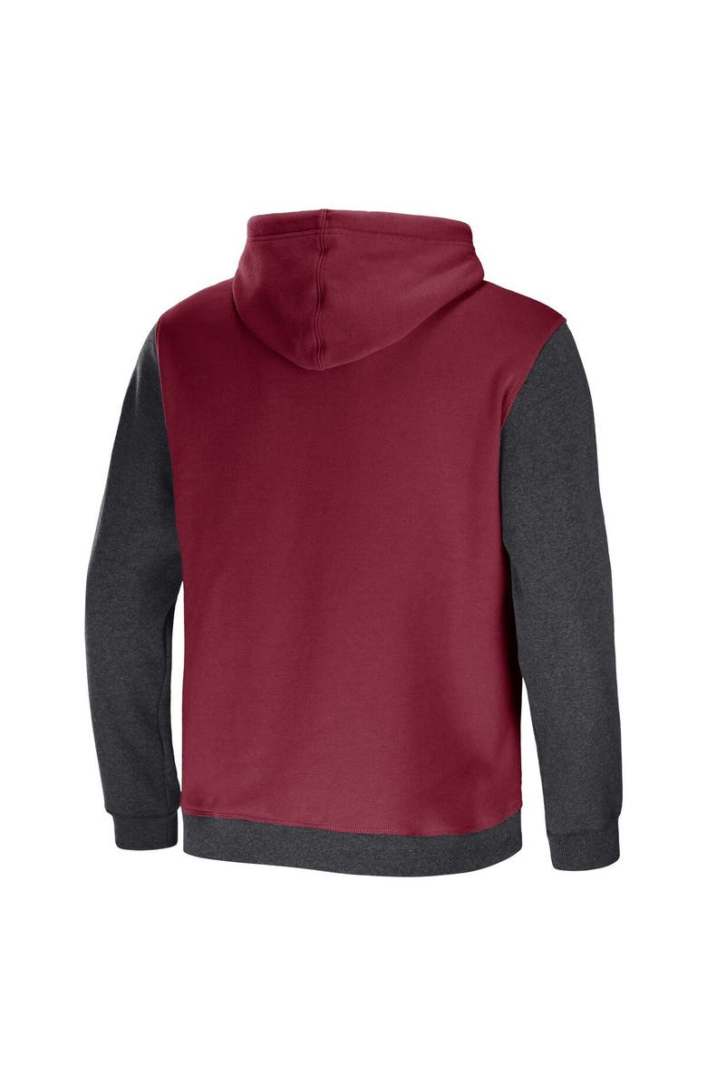NFL X DARIUS RUCKER Men's NFL x Darius Rucker Collection by Fanatics Burgundy/Charcoal Washington Commanders Colorblock Pullover Hoodie, Alternate, color, Burgundy