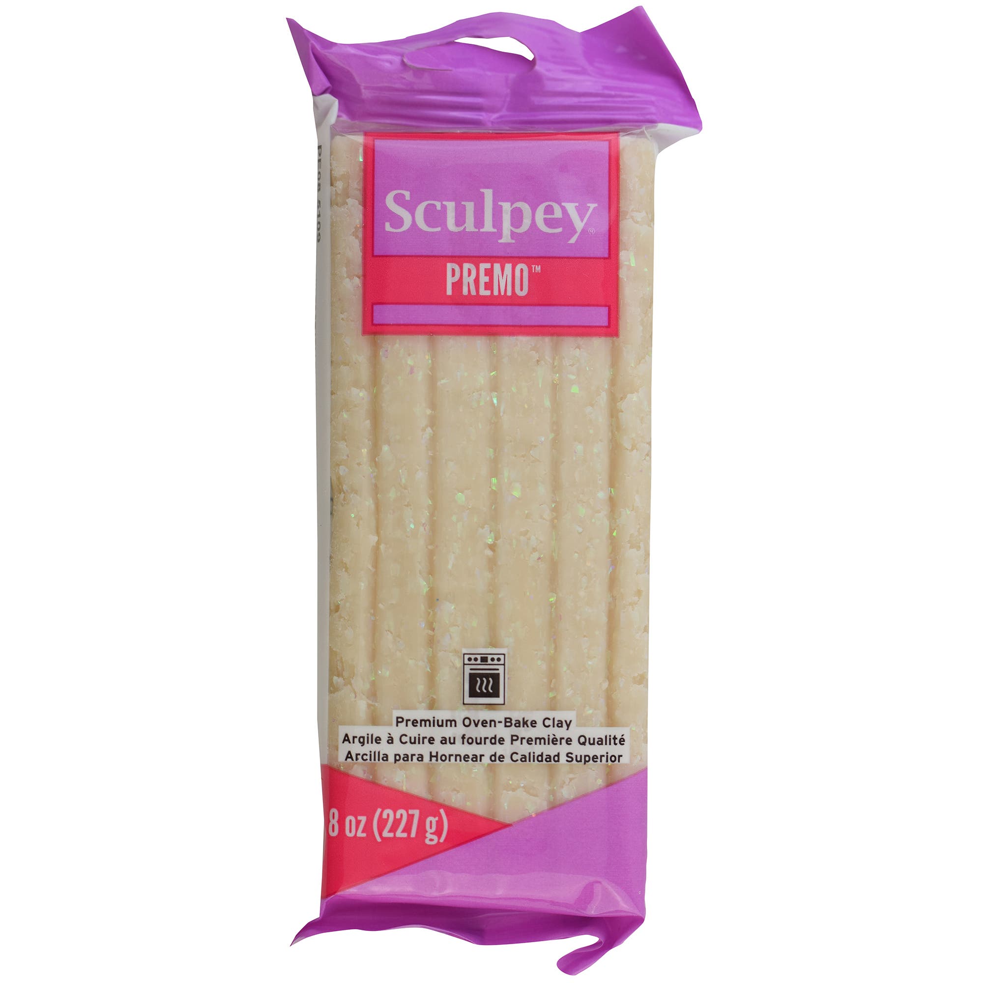 Sculpey Opal 8oz Bar, Polymer Oven Bake Clay in Multicolored 