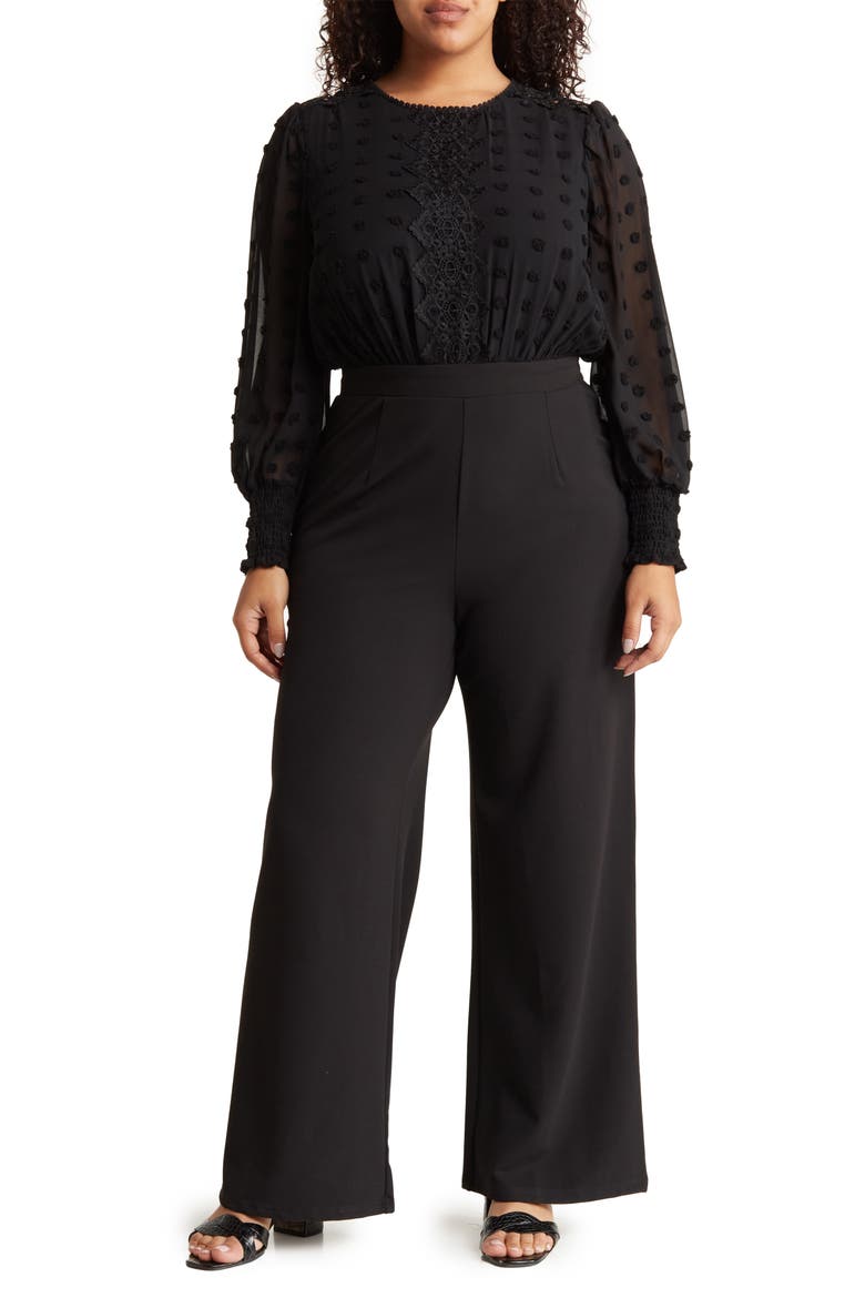 Rinata Straight Leg Jumpsuit, Main, color, BLACK