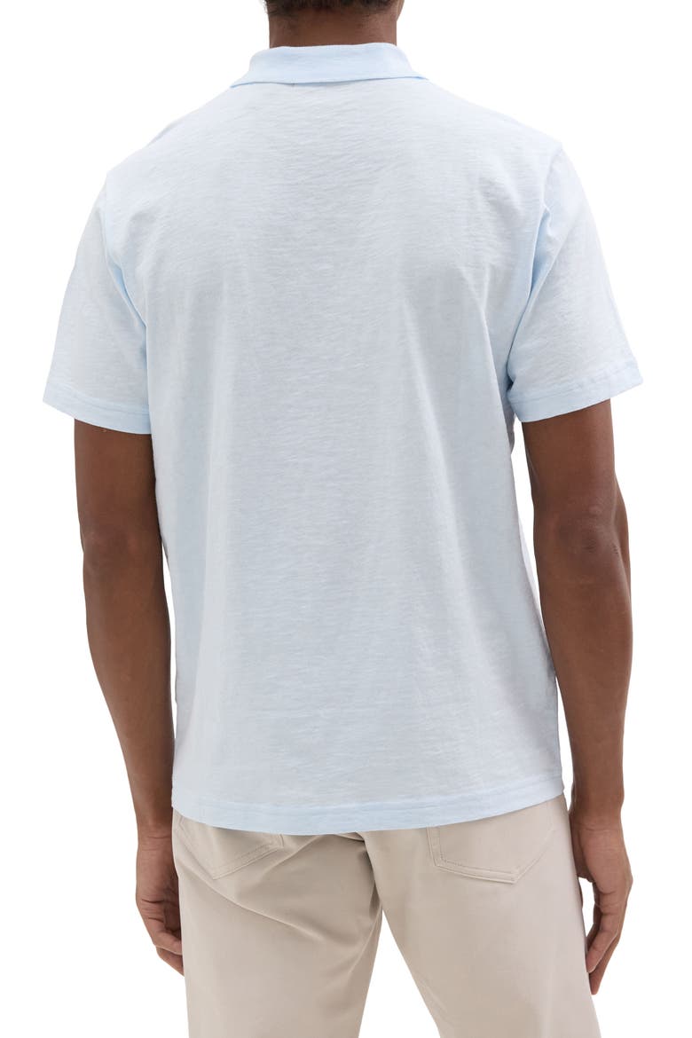 Bron in Cosmos Slub Cotton Polo Shirt, Alternate, color, SKYLIGHT