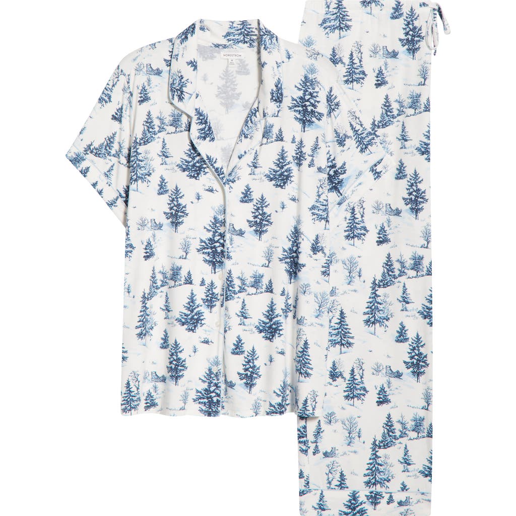 Nordstrom Moonlight Eco Crop Pajamas In Blue