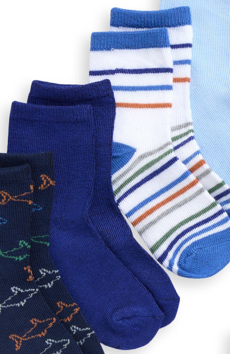 Capelli New York Kids' Icons Assorted 10-Pack Crew Socks, Alternate, color, Blue Combo