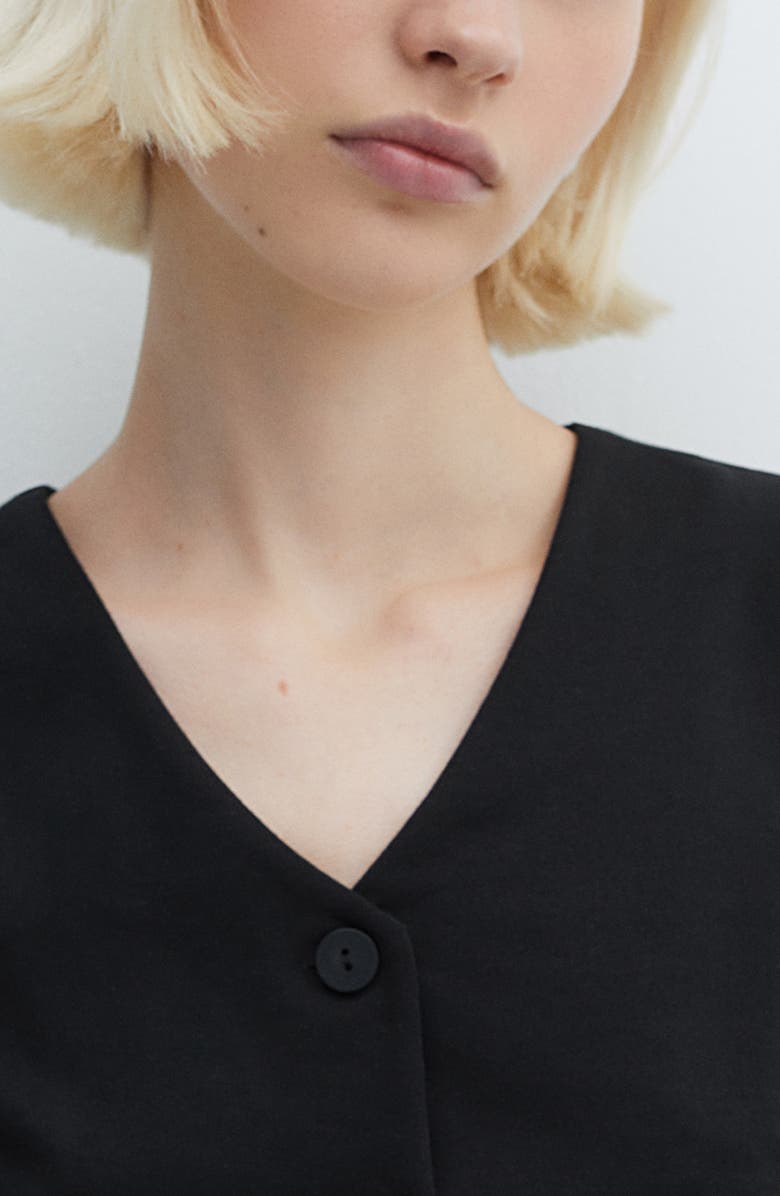 MANGO Sleeveless Mini Shirtdress, Alternate, color,