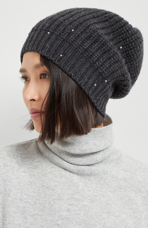 Brunello Cucinelli Cashmere And Silk Beanie In Black