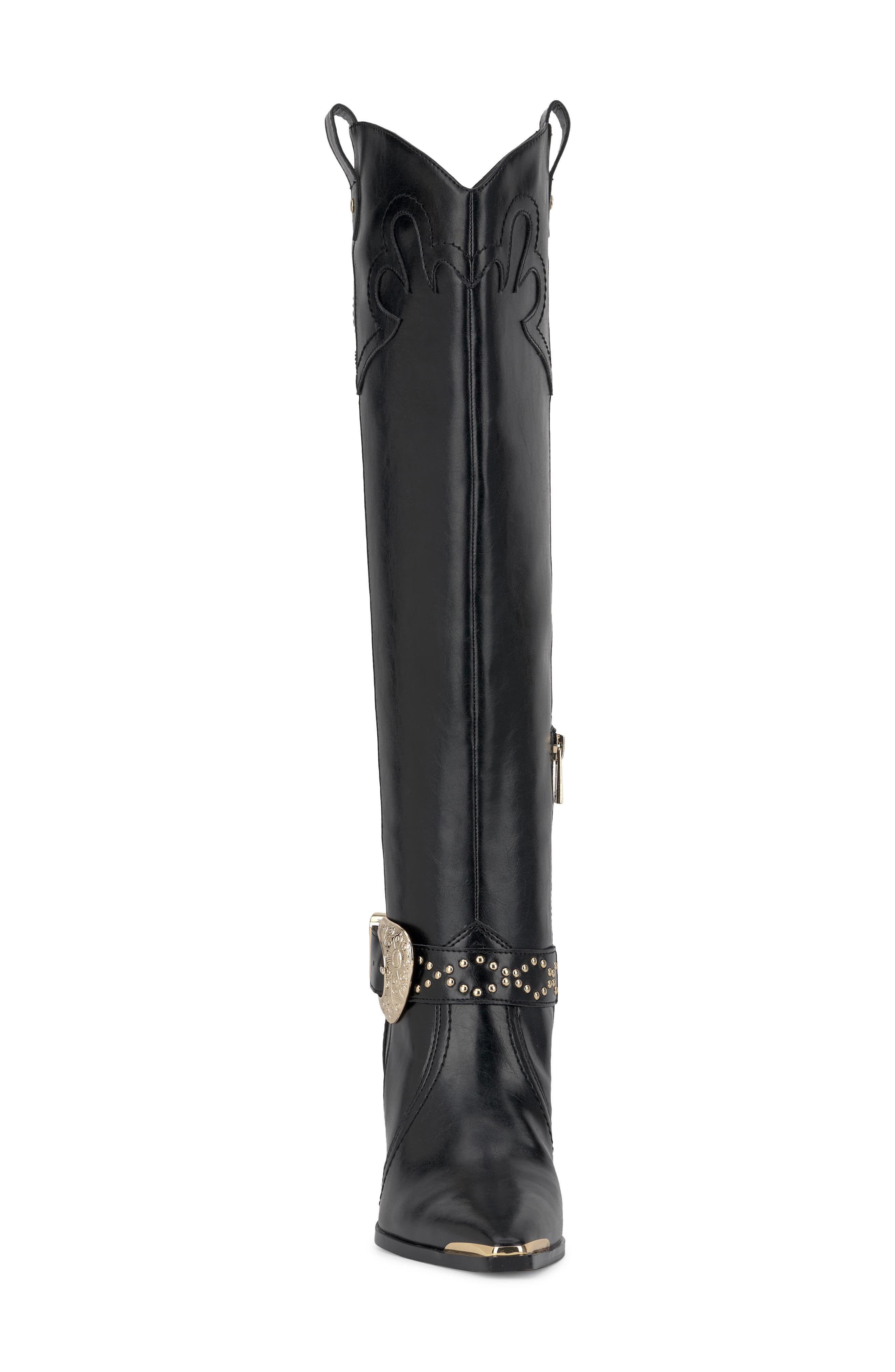 Jessica Simpson Kenzin Knee High Western Boot, Alternate, color, Black