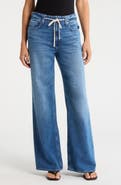 PAIGE Zoey Tie Waist Wide Leg Jeans