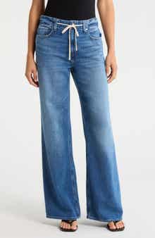Zoey Tie Waist Wide Leg Jeans