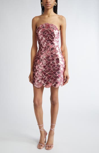 knee length dresses for ladies Oscar de La Renta Silk-Lined Mini Dress main image 1