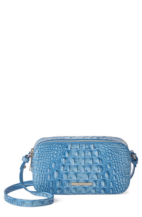 Danica Croc Embossed Leather Crossbody Bag