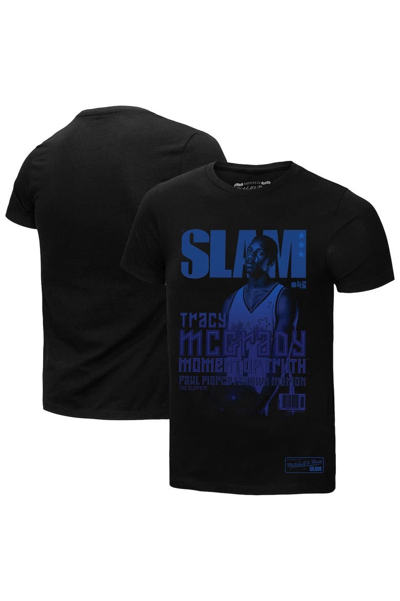 Men's Mitchell & Ness Tracy McGrady Black Orlando Magic SLAM Gradient T-Shirt, Alternate, color, Black
