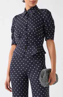 LK Bennett Elsie Dot Crop Shirt