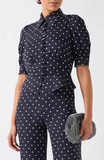 LK Bennett Elsie Dot Crop Shirt