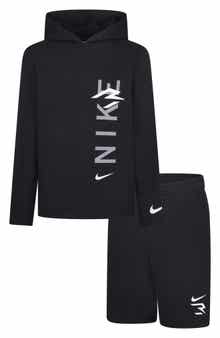 3 Brand Kids' Logo Pullover Hoodie & Shorts Set