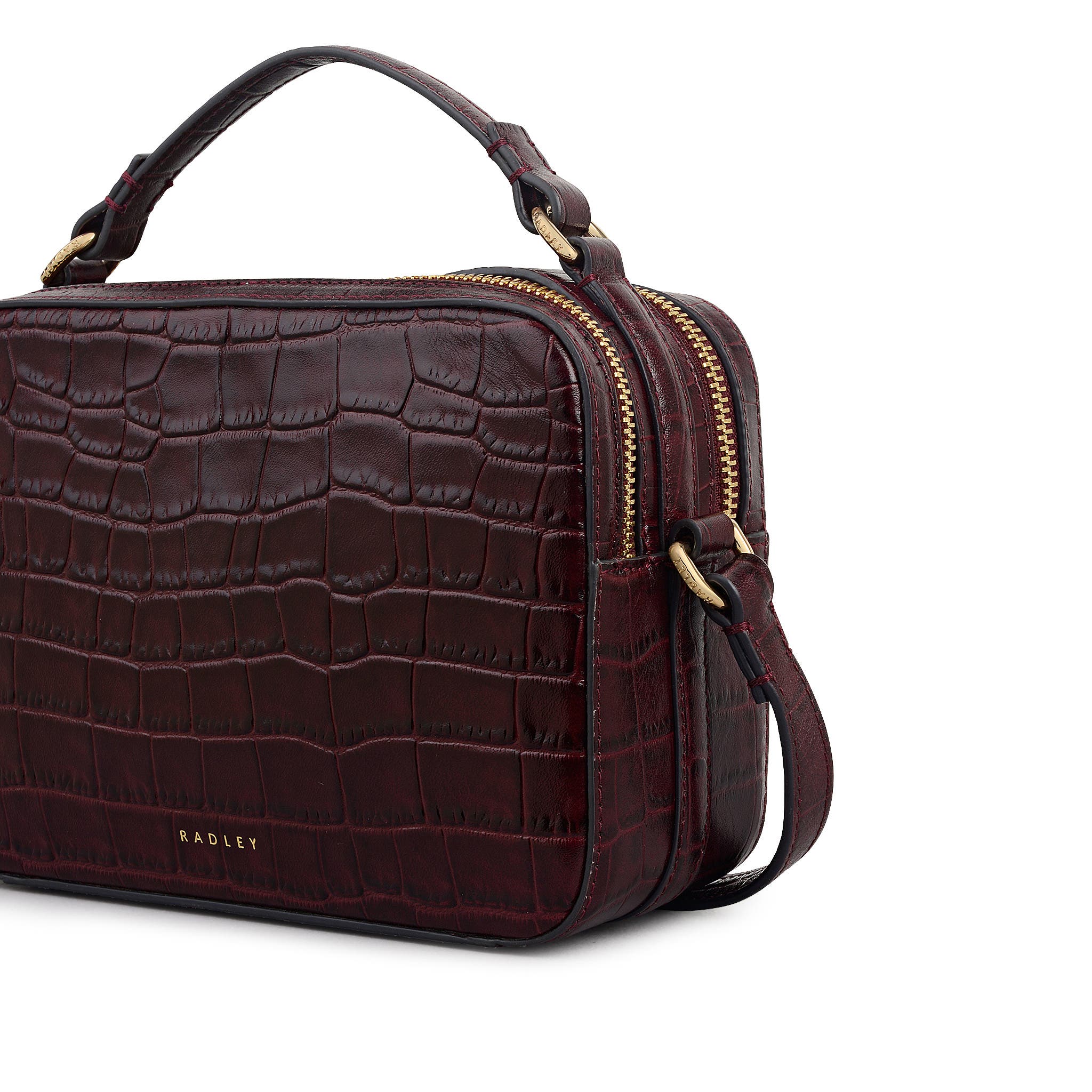 Hadley Lane Faux Croc Medium Ziptop Crossbody Bag (Women) | Nordstrom